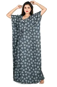 Goodpoint Rayon Kaftan Nighty (Free Size, Grey 2)-thumb1