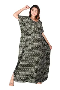 Goodpoint Stylish Women Kaftan Nighty (Free Size, Bottle Green)-thumb1