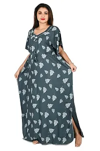 Goodpoint Rayon Kaftan Nighty (Free Size, Grey)-thumb1