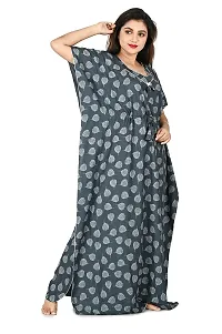 Goodpoint Rayon Kaftan Nighty (Free Size, Grey 2)-thumb2