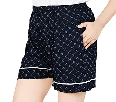 Goodpoint Stylish Women Rayon Blue Colour Shorts-thumb3