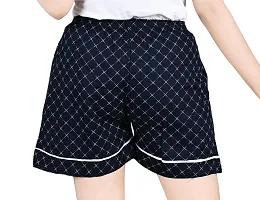 Goodpoint Stylish Women Rayon Blue Colour Shorts-thumb1