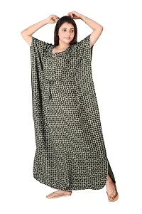 Goodpoint Stylish Women Kaftan Nighty (Free Size, Bottle Green)-thumb2