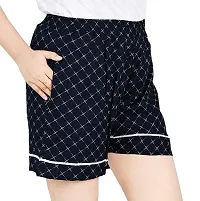 Goodpoint Stylish Women Rayon Blue Colour Shorts-thumb2