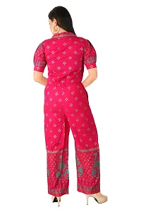 Stylish Pink Rayon Jumpsuits For Women-thumb2