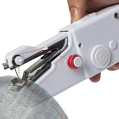 ZOOM TECH Sewing Machine Electric Handheld Sewing Machine Mini Handy Stitch Portable Needlework Cordless Handmade DIY Tool Clothes Portable
