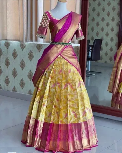 Classic Jacquard Lehenga Cholis for Women with Dupatta