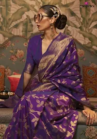 Classic  Art Silk Saree With Blouse Piece-thumb2