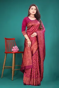 Classic Art Silk Jacquard Saree with Blouse piece-thumb3