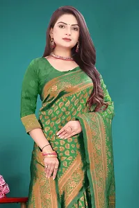 Classic Art Silk Jacquard Saree with Blouse piece-thumb3