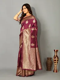 Classic Art Silk Saree with Blouse piece For Women-thumb3