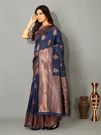 Classic Art Silk Saree with Blouse piece For Women-thumb3