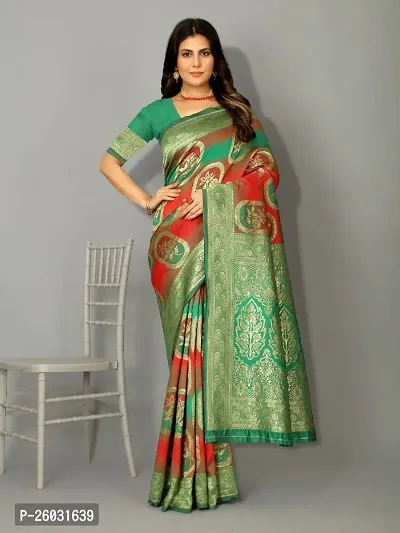 Beautiful Art Silk Embellished Saree With Blouse Piece