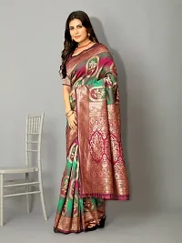 Beautiful Art Silk Embellished Saree With Blouse Piece-thumb3