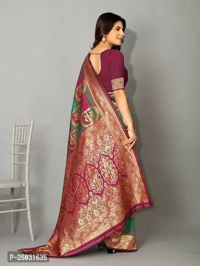 Beautiful Art Silk Embellished Saree With Blouse Piece-thumb5