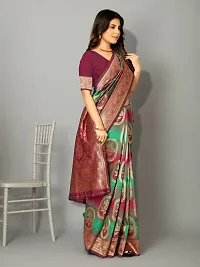 Beautiful Art Silk Embellished Saree With Blouse Piece-thumb1