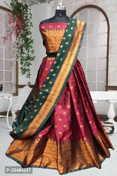 Classic Art Silk Jacquard Lehenga Cholis for Women