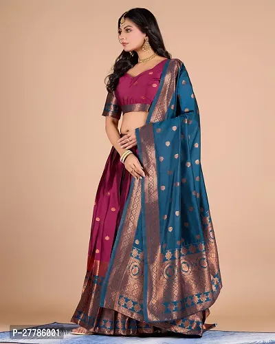 Classic Art Silk Lehenga Cholis with Dupatta-thumb3