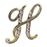 FURE Om Beads Rakhi (Golden)  H Initial Brooch for Brother-thumb2