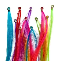 FURE Nylon Colour Hair Streaks (Multi-Colour) for Women - Set of 12-thumb1