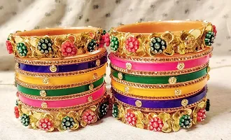 Elegant Multicoloured Plastic Cubic Zirconia Bangles/ Bracelets For Women Pack of 22-thumb1