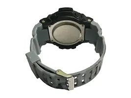 Zuperia Digital Black Dial Grey Strap Watch (Grey Red)-thumb4