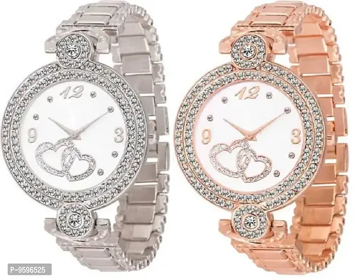 Diamond Studded Combo Watches of Girls and Women-thumb0