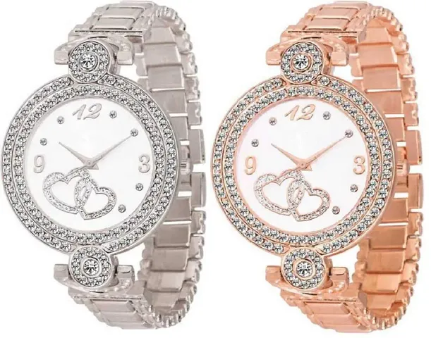 Diamond Studded Combo Watches of Girls and Women