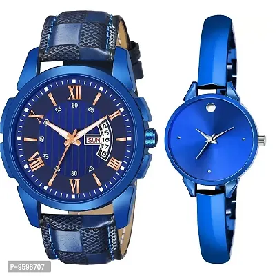 Zuperia Analogue Men & Women's Watch (Blue Dial Blue Colored Strap) (Pack of 2)