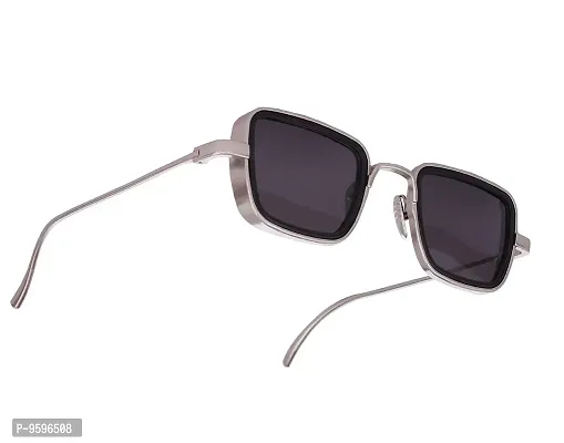 ZUPERIA Square Frame Black Sunglasses For Boys & Men (Silver)-thumb5