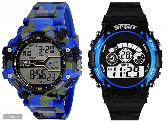 Zuperia Digital Men's & Boys' Watch (Assorted Colored Strap)