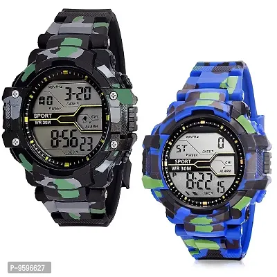 Zuperia Digital Army Sports Watch Combo for Boy's and Men's