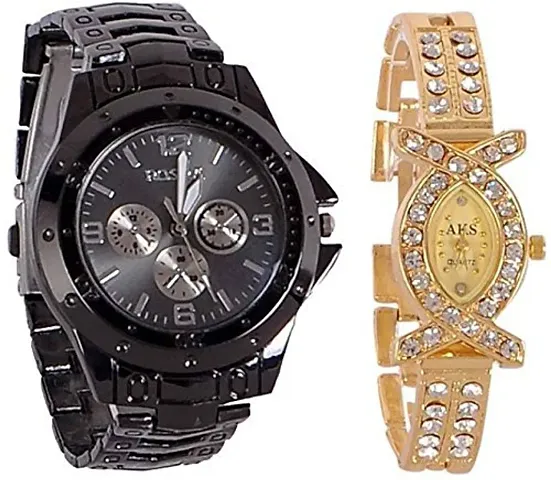 Stylish Stainless Analog Watches For Women- 2 Pieces