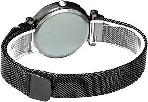 Zuperia Black Dial Combo of Magnet Watch - Combo of 5 - for Girls & Women-thumb1