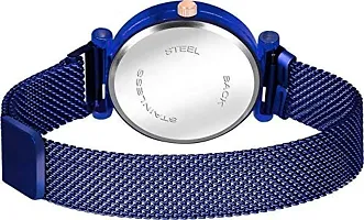 Zuperia Fancy Bracelet with Analog Watch for Girls & Women (Blue1)-thumb3