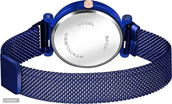 Zuperia Fancy Bracelet with Analog Watch for Girls & Women (Blue1)-thumb4