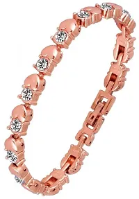 ZUPERIA Diamond Studded Rose Gold Analogue Watch with 2 Bracelets for Girls & Women (12 p Rg MGNT)-thumb3