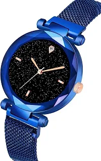 Zuperia Fancy Bracelet with Analog Watch for Girls & Women (Blue1)-thumb1