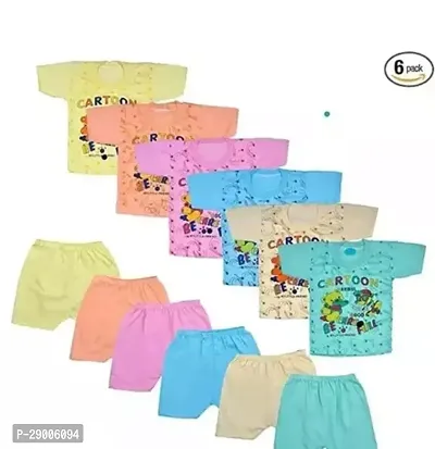 Fabulous Cotton Blend T-Shirts with Shorts For Kids Pack of 6-thumb0