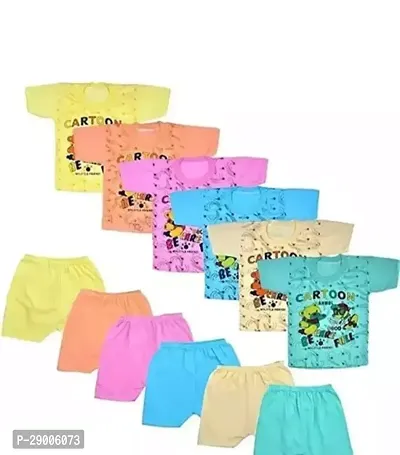 Fabulous Cotton Blend T-Shirts with Shorts For Kids Pack of 6-thumb0