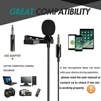 3.5mm Clip Microphone | Collar Mic for Voice Recording | (Black) wired-thumb1