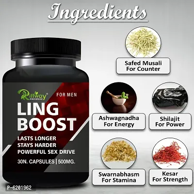 Ling Boost Herbal Capsules For Enhance Male Libido and Duration, Premature Ejaculation and Sexual Weakness-  30 Capsules-thumb2