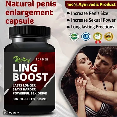Ling Boost Herbal Capsules For Enhance Male Libido and Duration, Premature Ejaculation and Sexual Weakness-  30 Capsules-thumb0