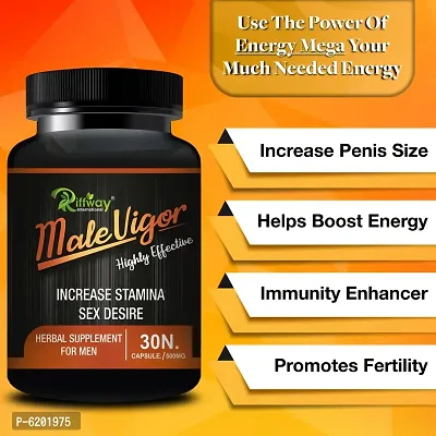 Male Vigor Herbal Capsules For Promotes Long Intimacy Timing|Enhances Organ Size -  30 Capsules-thumb2