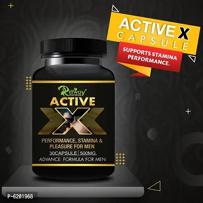 Active X Herbal Capsules For Increasing Your Penis Size and Increase Long Time Stamina -  30 Capsules