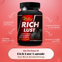 Rich Lust Herbal Capsules For Extra power growth ling long Capsules for Men -  30 Capsules-thumb1