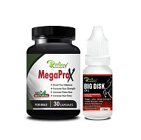 Mega Pro X Herbal Capsules and Big Disk Oil For Helps to Maintain Your Sexual Life - 30 Capsules, 15 ml-thumb1