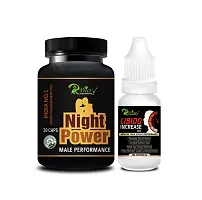 Night Power Herbal Capsules and Libido Increase Oil For Male Enhancement capsule for Increase Drive, Stamina - 30 Capsules, 15 ml-thumb1