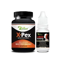 X Pex Herbal Capsules and Libido Increase Oil For long time sex power Medicines Capsules For Men - 30 Capsules, 15 ml-thumb1