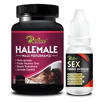 Hale Male Herbal Capsules and Sex Time Increasing Oil For fast result Extra sex power growth sanda Capsules dick LING GROWTH Capsules - 30 Capsules, 15 ml-thumb1